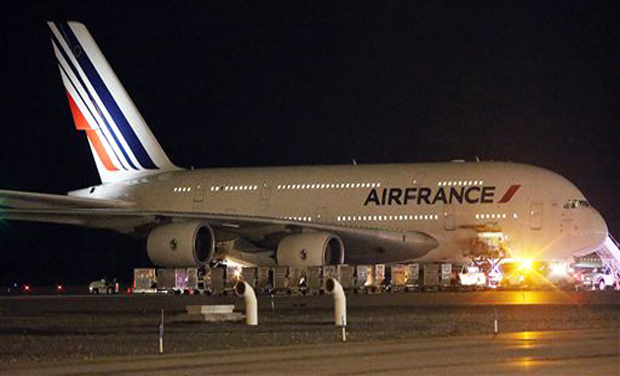 Air France spokesman Ulli Gendrot said the '3852 flight has been canceled.' It was due later on Friday (Photo: AP) Air France spokesman Ulli Gendrot said the '3852 flight has been canceled.' It was due later on Friday (Photo: AP)